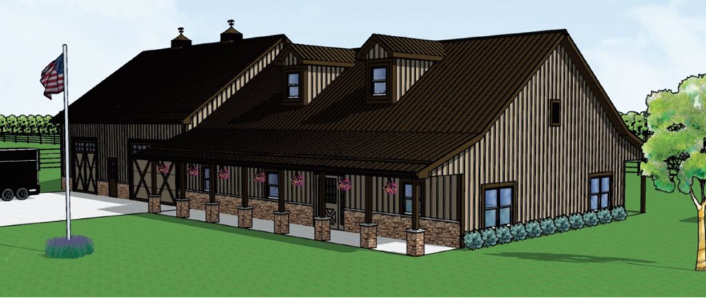 Wick Buildings Barndominium Floor Plan The Richland Drawing